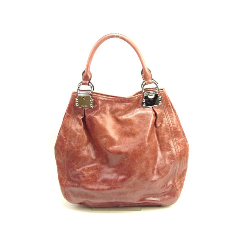 Miu Miu Leather Outlet Silver Handbag Summer